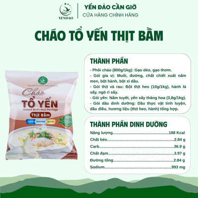 Yến Đảo - Gói Cháo Yến Thịt Bằm Chất Lượng Giàu Dinh Dưỡng Ăn Liền Tiện Lợi Cho Mọi Người