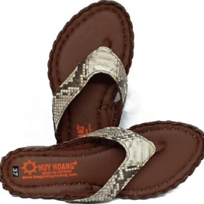Dép nữ Huy Hoàng da trăn màu nguyên thủy HT7304