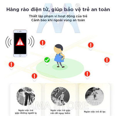 Đồng hồ Thông minh Trẻ em Model Q15 lắp SIM nghe gọi 2 chiều 3 màu Xanh Hồng Đen Hàng chính hãng