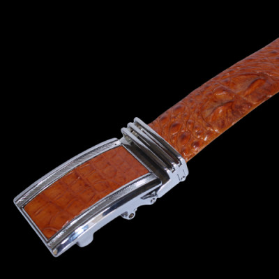 HC4237-4756-4768-4806 - Thắt lưng nam da cá sấu Huy Hoàng nguyên con 4P màu nâu đất, nâu đỏ, đen, vàng bò