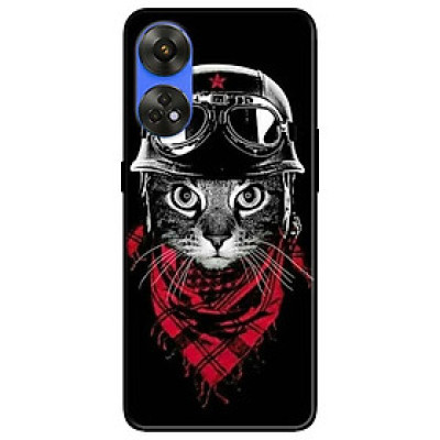 Ốp lưng dành cho Oppo Reno 8T 4G - Reno 8T 5G - Reno 10 5G - Reno 10 Pro 5G - Mèo Khăn Đỏ - Hàng Chính Hãng