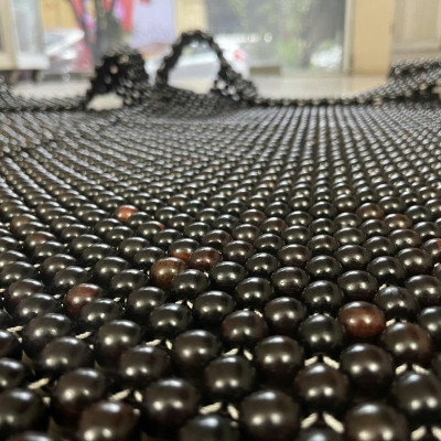 Chiếu Hạt Gỗ Mun Cao Cấp - Kích Thước 2,2mx2m ( video , hình thật ) 