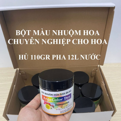 Thuốc Bột Nhuộm Hoa Tươi  màu thực phẩm Ấn Độ (Combo 3 hộp tùy màu) giúp đổi màu hoa cắt cành (1 hủ pha 12L nước màu)