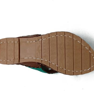 Dép nữ Huy Hoàng da cá sấu màu xanh lá HT7243