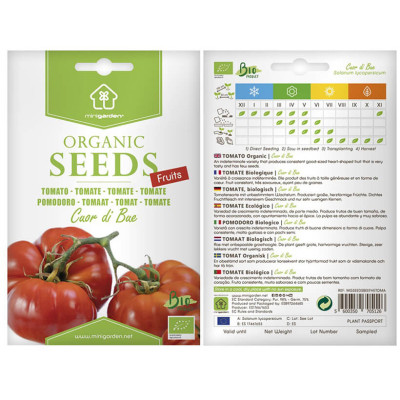Hạt Giống Cà Chua Không Hạt Hữu Cơ Nhập Khẩu Minigarden (Túi từ 125 Hạt đến 250 hạt) Với Tỷ lệ nảy mầm cao, ít hạt lép