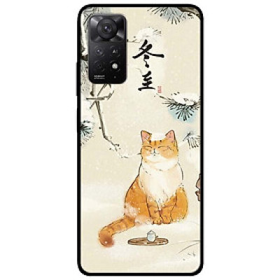 Ốp lưng dành cho Redmi Note 12 - Redmi Note 12 Pro 4G - Redmi Note 12 Pro 5G - Nền Mèo Vàng Uống Trà - Hàng Chính Hãng