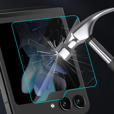 Dán kính cường lực cho Samsung Galaxy Z Flip 6 Full màn hình phụ nano bền, đẹp, chống vân tay tốt hiệu Kuzoom - Hàng chính hãng