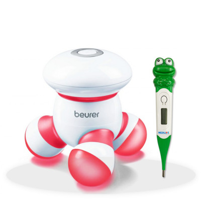 Combo Máy Massage Mini Cầm Tay Beurer MG16 + Nhiệt Kế Điện Tử Đầu Mềm Medilife ( hình thú ngẫu nhiên )