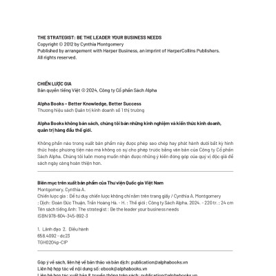 The Strategist - Chiến Lược Gia - Để Tư Duy Chiến Lược Không Chỉ Nằm Trên Trang Giấy - AL