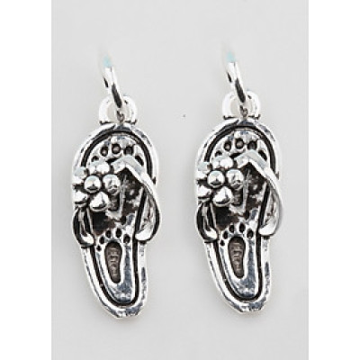 Combo 2 cái charm bạc hình chiếc dép treo - Ngọc Quý Gemstones