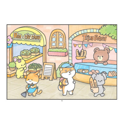 Sách Tô Màu - Thị Trấn Nhỏ Hạnh Phúc + Baby Three 12 Con Giáp ở Vương Quốc Ngọt Ngào - Minh Thắng