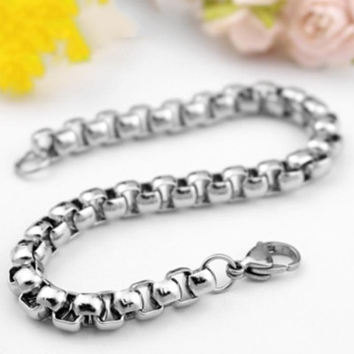 Lắc tay nam - Vòng Tay Nam Nữ Unisex Thời Trang Basic Kuu Clothes Màu Bạc Đen Titan - VT Trơn