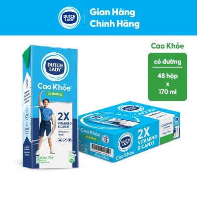Thùng 48 Hộp Sữa Uống Dutch Lady Cô Gái Hà Lan Có Đường Cao Khỏe (48X170ml)