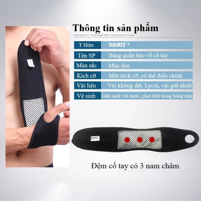 Băng quấn bảo vệ cổ tay AOLIKES-1030 Băng cổ tay đá nóng hỗ trợ trị liệu chấn thương cổ tay 