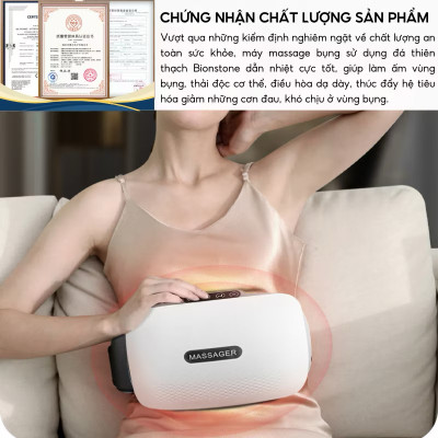 Máy Massage Kết Hợp Làm Nóng Hồng Ngoại Giúp Điều Hòa Hệ Tiêu Hóa, tan Mỡ Bụng Kết Hợp Xoa Bóp Cổ Vai Gáy