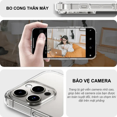 Ốp lưng chống sốc cho iPhone 16/ 16 Plus/ 16 Pro/ 16 Pro Max hiệu Likgus Crashproof - Thiết kế trong suốt, chống ố, giúp chống chịu mọi va đập - hàng nhập khẩu