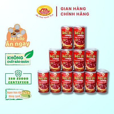 Cháo đậu đỏ Minh Trung 365g - Cháo Đậu Đỏ 12 (combo 12 lon)