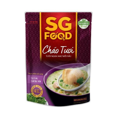 Lốc 32 - Combo 3 Cháo Tươi Sài Gòn Food 240g (Sườn Non, Lươn, Cá Lóc)