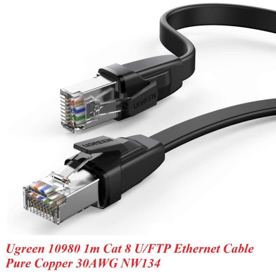 Ugreen UG10980NW134TK 1M CAT8 U-FTP 2000Mhz 30AWG cáp mạng màu đen - HÀNG CHÍNH HÃNG