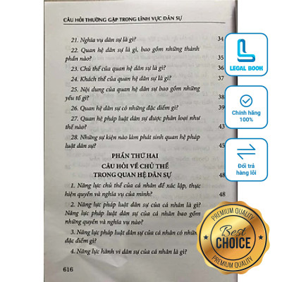 Câu hỏi thường gặp trong lĩnh vực Dân sự - PGS.TS Phạm Văn Tuyết - LS.TS. Lê Kim Giang (NXB Tư pháp)