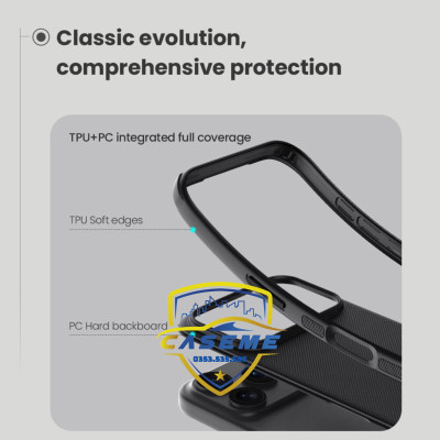 Ốp lưng dành cho iPhone 17 Pro Nillkin Super Frosted Shield Pro Matte dạng sần - Hàng chính hãng