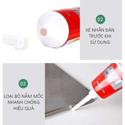 Gel tẩy mốc đa năng LKB 120ml - Tẩy nấm mốc silicon, gioăng cao su máy giặt, mốc chân tường - Loại Cực Mạnh - Hàng Chính Hãng