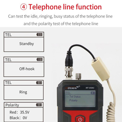 Máy Test Mạng NOYAFA NF-858C - Hàng Nhập Khẩu. NOYAFA NF-858C Trace Cable Line Locator Portable Wire Tracker Cable Tester Finder Network Cable Testing BNC Measure Cable Length