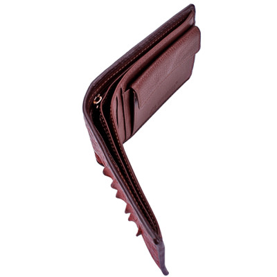 HJ2214 - Bóp nam Huy Hoàng da cá sấu đầu gù màu nâu đất