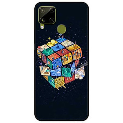 Ốp lưng dành cho Realme C15 mẫu Rubik Vũ Trụ