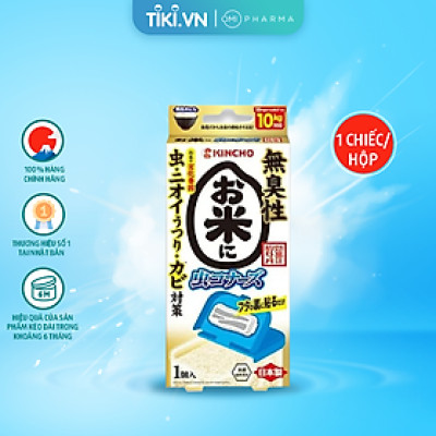 TẤM DÁN KHỬ MÙI, ĐUỔI CÔN TRÙNG, CHỐNG MỐI MỌT TRONG THÙNG GẠO KINCHO NHẬT BẢN (HỘP 1 CHIẾC)