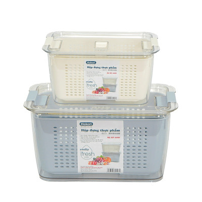 Hộp Đựng Bảo Quản Thức Ăn 2 Lớp 1,7 Lít Và 4,5 Lít Hokori. Hộp Đựng Hoa Quả Trái Cây Cao Cấp Việt Nhật Có Lỗ Thoát Khí , Sản Xuất Theo Tiêu Chuẩn Châu Âu An Toàn Cho Sức Khỏe - Hàng Việt Nam