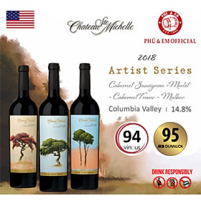 Rượu Vang Đỏ Mỹ Chateau Ste Michelle Artist Series
