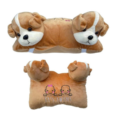 Gối đi xe máy 2 đầu hình chó (cún con) đáng yêu, chống va đập, an toàn cho bé khi chạy xe, hàng Việt Nam chất lượng cao