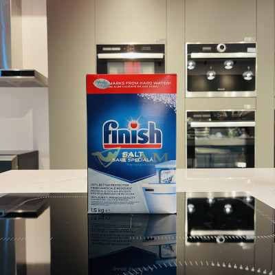 Combo viên rửa bát Finish All in 1 100 viên + Muối Finish 1,5kg + Nước làm bóng Finish 750ml 