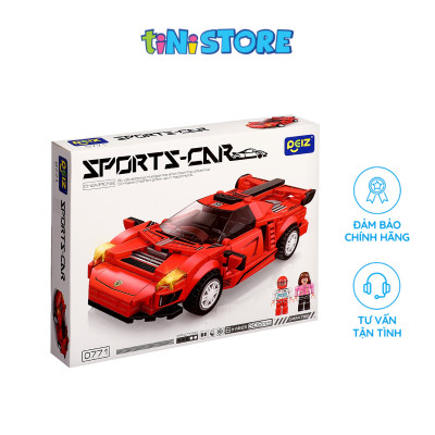 Đồ chơi lắp ráp xe đua màu đỏ 105 mảnh Value Toys