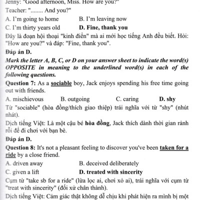 Tuyển Tập Đề Thi Môn Tiếng Anh THPT Quốc Gia Từ Năm 2017 Đến Năm 2022 - Đáp Án Kèm Lời Giải Chi Tiết (Tập 1) _HERO