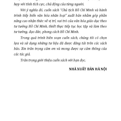 Văn Hoá Soi Đường Cho Quốc Dân Đi - Chủ Tịch Hồ Chí Minh Và Hành Trình Tiếp Biến Văn Hoá Nhân Loại