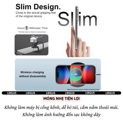 ốp lưng chống sốc trong suốt bảo vệ viền camera cho iPhone 17 Pro Max / 17 Pro / 17 Air / 17 hiệu Likgus Lin Camshield - Chống sốc 2m, túi khí ẩn 4 góc, chống va đập, độ trong full HD - Hàng nhập khẩu