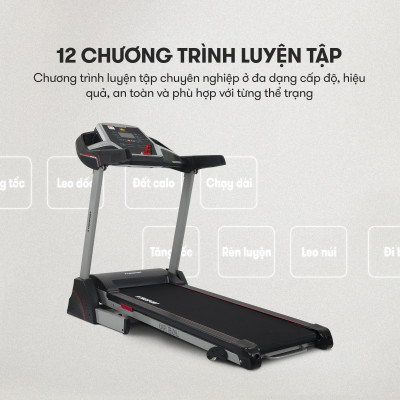 Máy chạy bộ KINGSPORT Kungfu đơn năng, tiết kiệm điện năng, gấp gọn tại nhà