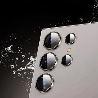 Tấm dán kính cường lực Camera cho Samsung Galaxy S25 Ultra / S23 Ultra / S24 Ultra hiệu KUZOOM AR - công nghệ kế dính tự động, mặt kính AGC sắc nét với độ cứng 9H, trang bị khung tự dán dễ dàng tự dán ở nhà - Hàng nhập khẩu