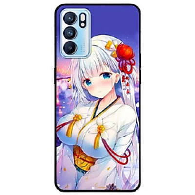 Ốp lưng dành cho Oppo Reno 6 - Reno 6 Z mẫu Anime Cô Gái Cài Tóc Đỏ