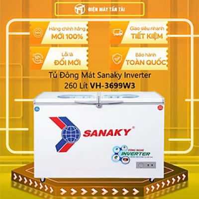Tủ đông Inverter Sanaky VH-3699W3 360 lít - Hàng Chính Hãng - Chỉ Giao Hồ Chí Minh