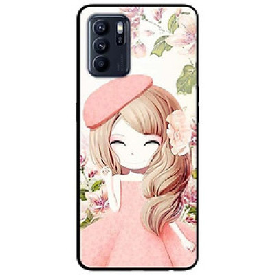 Ốp lưng dành cho Oppo Reno 6 - Reno 6 Z mẫu Anime Cô Gái Váy Bông