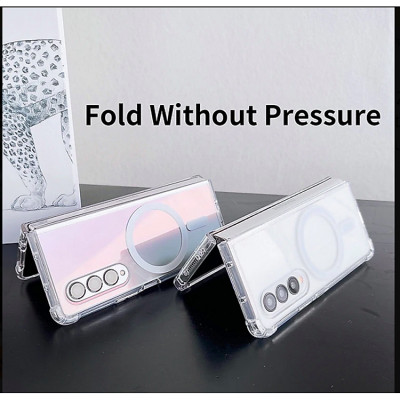 Ốp lưng chống sốc trong suốt hỗ trợ sạc Maqsafe cho Samsung Galaxy Z Fold 3 / Z Fold 4 hiệu Likgus Maqsafe Magetic Case siêu mỏng 1.5mm, độ trong tuyệt đối, chống trầy xước, chống ố vàng, tản nhiệt tốt - hàng nhập khẩu