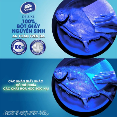 Lốc 6 Cuộn Khăn Giấy Bếp Đa Năng Siêu Thấm Vinda Deluxe