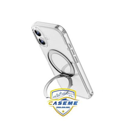 Ốp Lưng Wi wu IShield Ultra MCC-201 Cho iPhone 17, iPhone Air, iPhone 17 Pro, iPhone 17 Pro Max – Trong Suốt, Chống Sốc, Nam Châm, Giá Đỡ 360°  - Hàng Chính Hãng