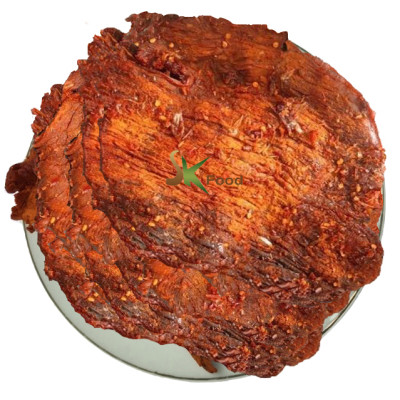LOẠI ÍT CAY THỊT BÒ KHÔ DẠNG MIẾNG MỀM THƯƠNG HIỆU SK FOOD - TỔNG 2 BỊCH 1 KG