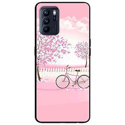 Ốp lưng dành cho Oppo Reno 6 - Reno 6 Z mẫu Xe Đạp Nền Hồng