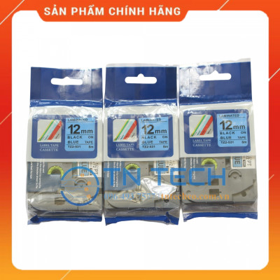 Nhãn In Tz2-531 - Đen nền dương 12mm x 8m - Dùng cho máy in BROTHER - AIMO - PUTY [Hàng Nhập Khẩu]