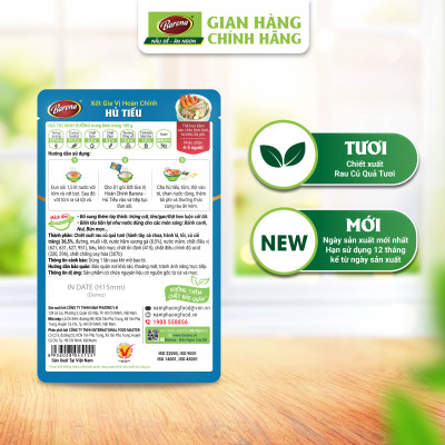 Combo 3 gói Gia Vị Hủ Tiếu Barona 110g tươi ngon chuẩn vị không cần nêm nếm